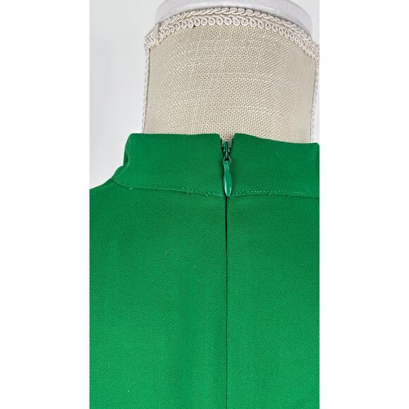 CeCe Womens A Line Short Sleeve Bow Neck Ruffle Hem Dress Size 0 Lush Green New - Picture 7 of 10